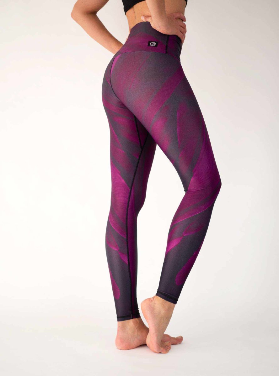 Gr. S - Yoga Leggings BURGUNDY BIRD – Bild 5